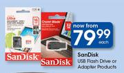 Sandisk USB Flash Drive Or Adapter Products-Each