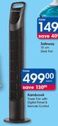 Kambrook Tower Fan With Digital Panel & Remote Control-Each