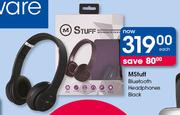 M stuff Bluetooth Headphones (Black)-Each