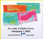 Clicks Wipes-Per Pack