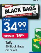 Tuffy 20 Black Bags On A Roll-Per Roll
