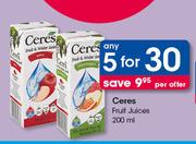 Ceres Fruit Juices-5 x 200ml