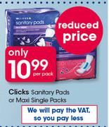 Clicks Sanitary Pads Or Maxi Single Pads-Per Pack