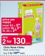 Clicks Made 4 Baby Pants Jumbo Pack-For 2