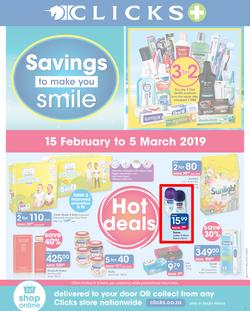 Clicks : Savings To Make You Smile (15 Feb - 5 March 2019), page 1