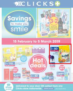 Clicks : Savings To Make You Smile (15 Feb - 5 March 2019), page 1