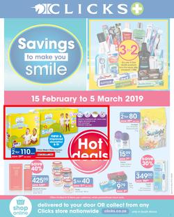 Clicks : Savings To Make You Smile (15 Feb - 5 March 2019), page 1