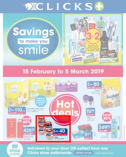Clicks : Savings To Make You Smile (15 Feb - 5 March 2019), page 1