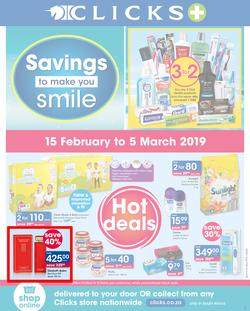 Clicks : Savings To Make You Smile (15 Feb - 5 March 2019), page 1