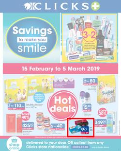 Clicks : Savings To Make You Smile (15 Feb - 5 March 2019), page 1