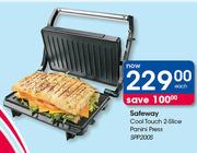 Safeway Cool Touch 2 Slice Panini Press SPP200S-Each