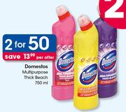 Domestos Multi Purpose Thick Bleach-2 x 750ml