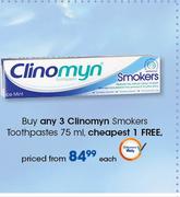Clinomyn Smokers Toothpastes-75ml Each