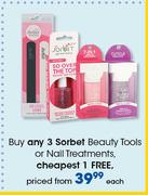 Sorbet Beauty Tools Or Nail Treatments-Each