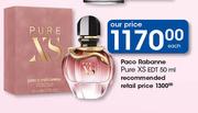 Paco Rabanne Pure XS EDT-50ml Each