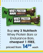 Nutritech Whey Protein Bars Or Endurance Bars
