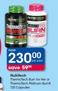Nutritech Thermotech Burn For Her Or Thermotech Platinum Burn8 Capsules-120's Per Pack