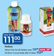 Herbex Fat Burn Concentrate-400ml Each