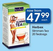 Herbex Slimmers Tea Teabags-20's Each