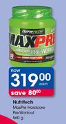 Nutritech Maxpre Hardcore Pre Workout-560g Each