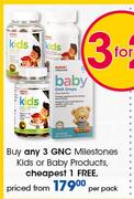 GNC Milestones Kids Or Baby Products-Per Pack