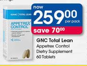 GNC Total Lean Appetrex Control Dietry Supplement Tablets-60's Per Pack