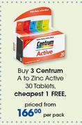 Centrum A To Zinc Active Tablets-30's Per Pack