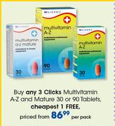 Clicks Multivitamin A-Z And Mature Tablets 30's Or 90's-Per Pack