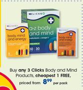 Clicks Body And Mind Products-Per Pack