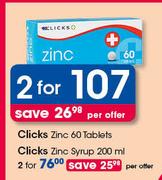Clicks Zinc Syrup-2X200ml