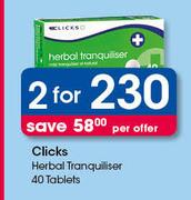 Clicks Herbal Tranquiliser Tablets-2X40's