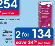 Clicks Rescue Drops-2X30ml