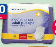 Clicks 14 Incontinence Adult Pull-Ups Medium-For 2