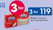 Durex 3 Comdoms(Excl.Real Feel Pack)-For 3