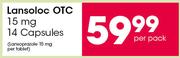 Lansoloc OTC 15mg 14 Capsules-Per Pack