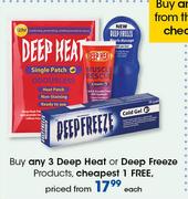 Deep Heat Or Deep Freeze Products-Each