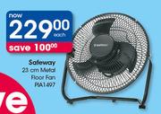 Safeway 23cm Metal Floor Fan PIA1497-Each