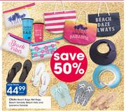 Clicks Beach Bags, Wet Bags, Beach Sandals, Beach Hats & Ipanema Sandals-Each
