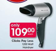 Clicks Pay Less 1200 Watt Hairdryer