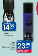 Coty Gravity Deodorant Spray-120ml Each