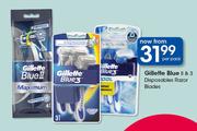 Gillette Blue II & 3 Disposable Razor Blades-Per Pack