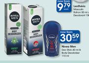 Nivea Men Deo Stick-40ml & Body Deodorizer-110ml Each