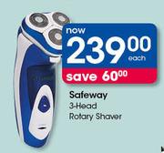 Safeway 3-Head Rotary Shaver-Each