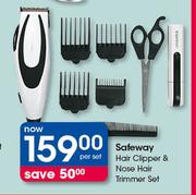 Safeway Hair Clipper & Nose Hair Trimmer Set-Per Set