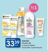 Garnier Micellar, BB Or Even & Matte Facial Skin Care Products-Each