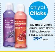 Clicks Beauty Foams Baths-1Ltr Each