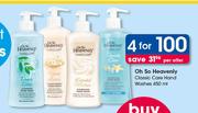 Oh So Heavenly Classic Care Hand Washes-4x450ml Per Offer