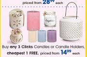 Clicks Candles Or Candle Holders-Each