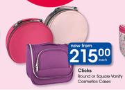 Clicks Round Or Square Vanity Cosmetics Cases-Each