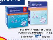Clicks Pantyliners-Each